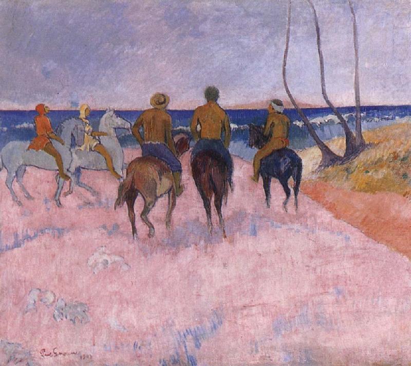 Ryttare on the beach, Paul Gauguin